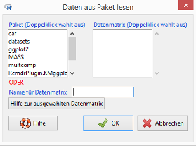 R Commander / Dialog Daten aus Packages laden